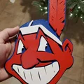Biểu tượng Chief Wahoo với đế trang trí 3D - Thumbnail 1