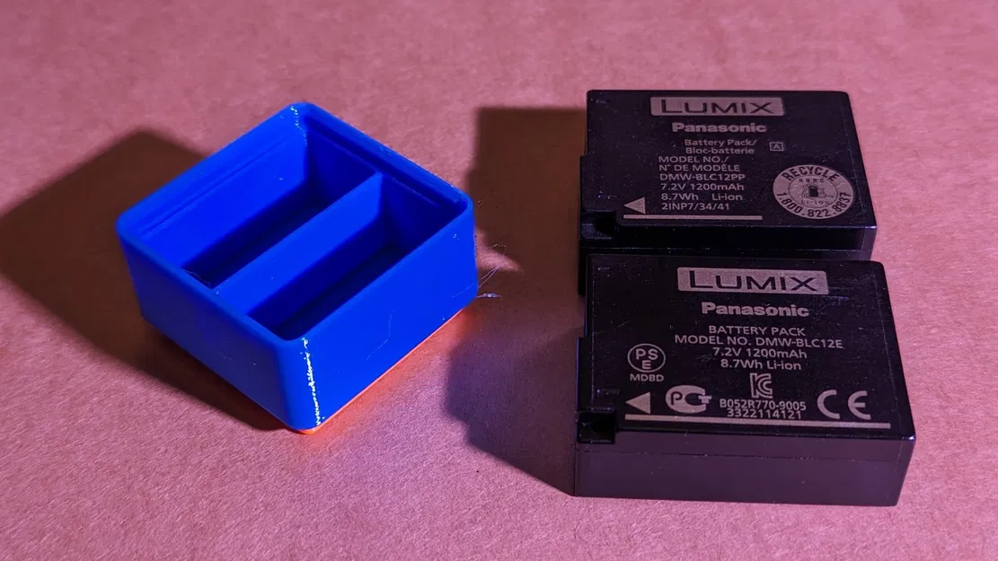 Giá đỡ Gridfinity cho pin Panasonic Lumix DMW-BLC12PP và DMW-BLC12E - Image 3