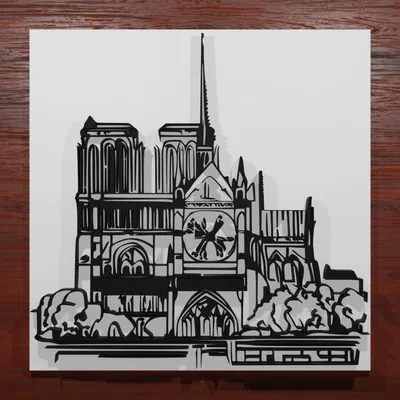 Trang trí tường Notre-Dame-de-Paris 2D