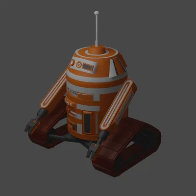 Mô hình R2D2 và Wall-E trong phong cách nghệ thuật 3D