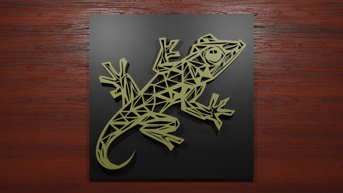 Trang trí tường hình con gekko độc đáo - Image 1