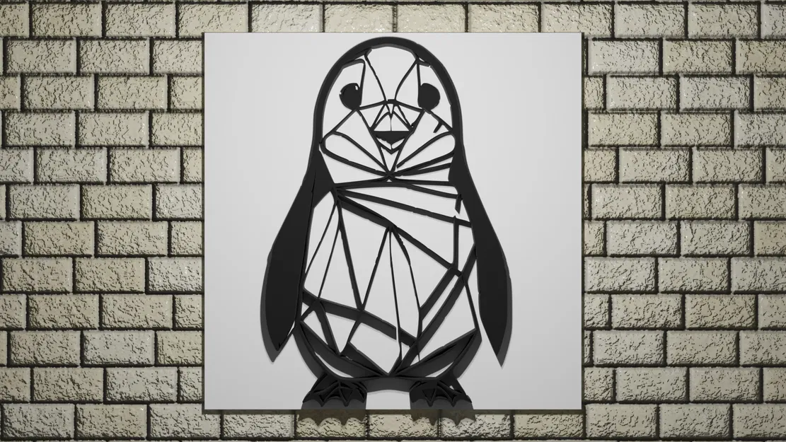 Trang trí tường hình chim cánh cụt dễ thương - Image 1