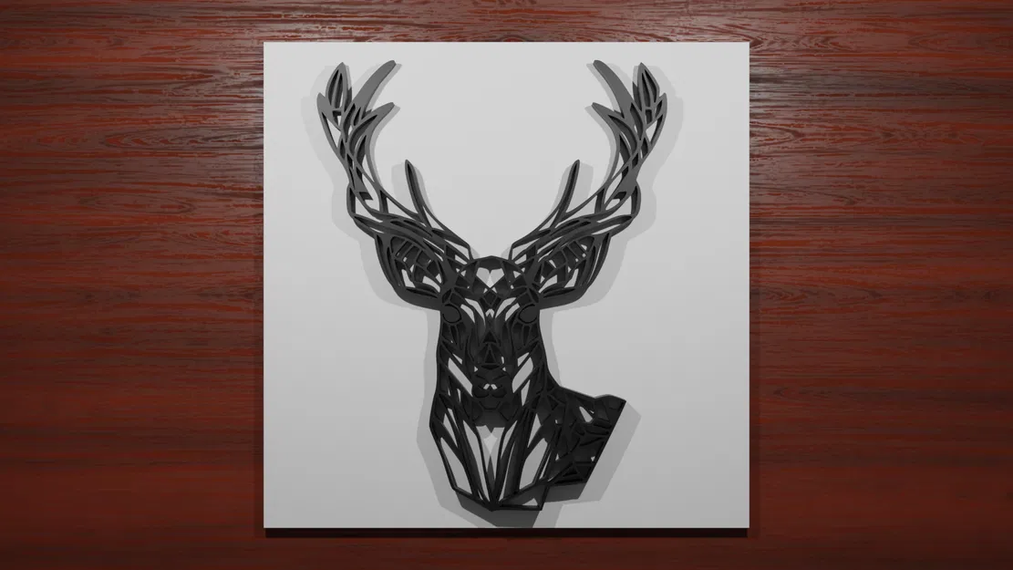 Trang trí tường hình con hươu độc đáo cho không gian nội thất - Image 1
