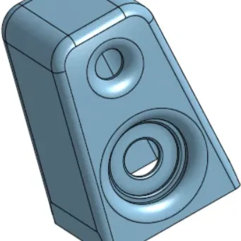 Vỏ loa làm việc với thiết kế che dây nối