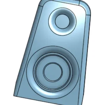 Vỏ loa làm việc với thiết kế che dây nối