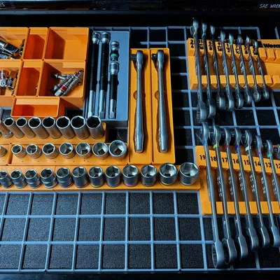 Giá đỡ ratchet Wera Zyklop 3-8 inch cho Gridfinity