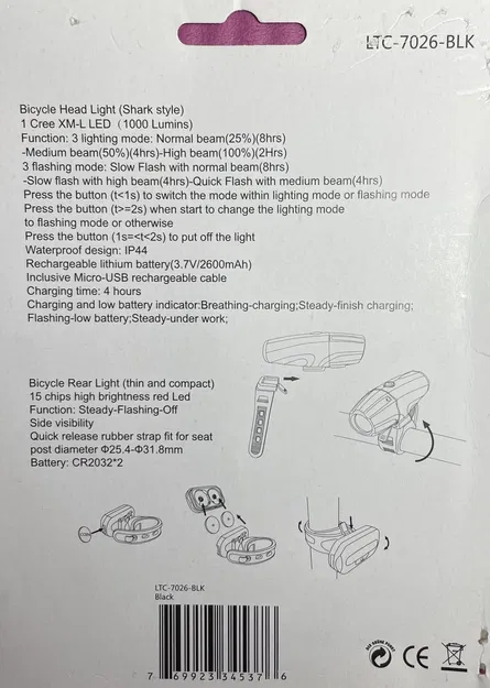 Dây đai thay thế cho đèn xe đạp Lumentrail Cree XM-L LED - Image 3