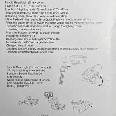 Dây đai thay thế cho đèn xe đạp Lumentrail Cree XM-L LED