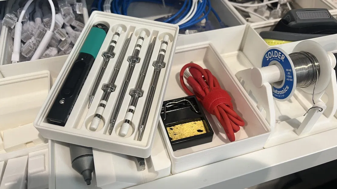 Giá đỡ lưu trữ cho máy hàn Pinecil Gridfinity - Image 1