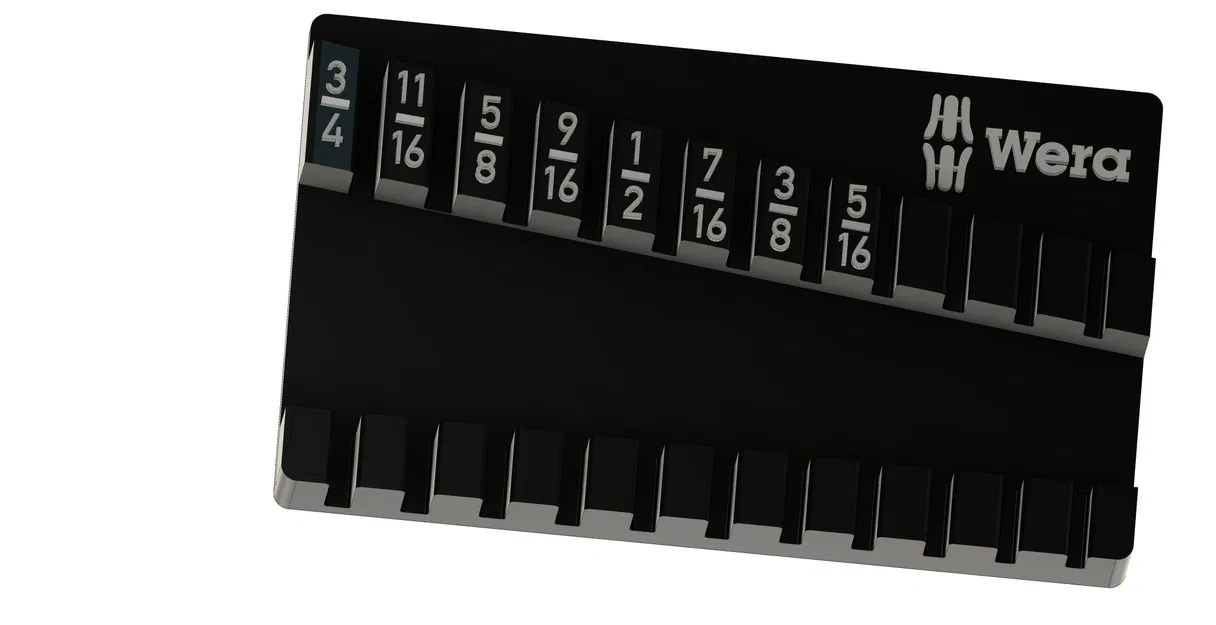 Kệ lưu trữ Gridfinity cho cờ lê kết hợp Wera SAE - Image 1