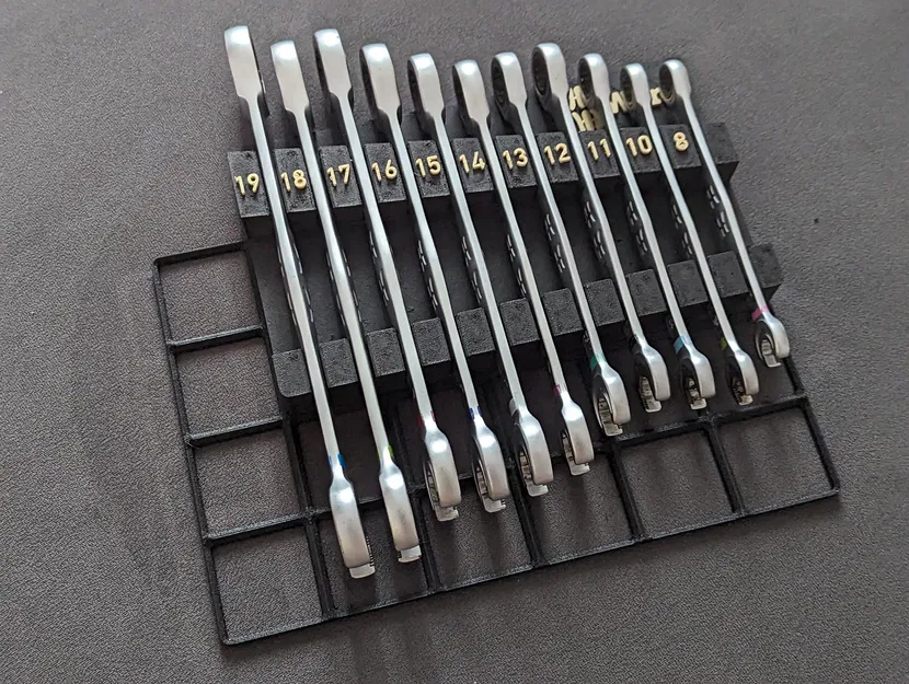 Giá đỡ cờ lê kết hợp Wera Joker 8-19mm tương thích Gridfinity - Image 2