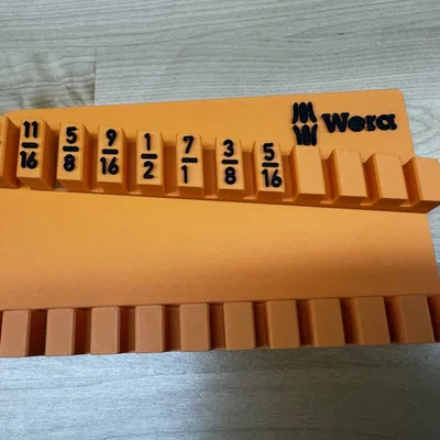 Kệ lưu trữ Gridfinity cho cờ lê kết hợp Wera SAE