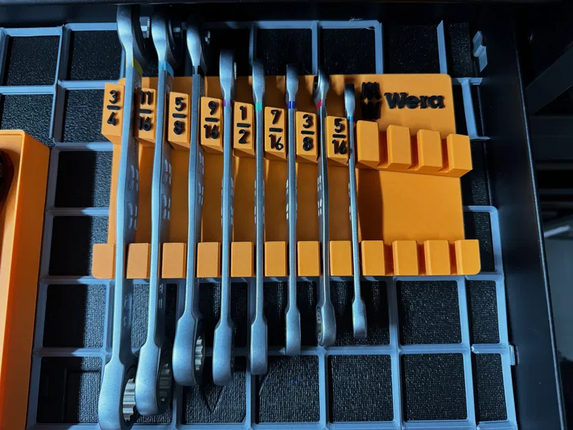 Kệ lưu trữ Gridfinity cho cờ lê kết hợp Wera SAE - Image 3
