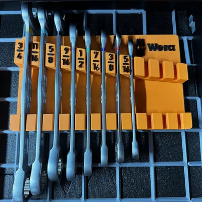 Kệ lưu trữ Gridfinity cho cờ lê kết hợp Wera SAE