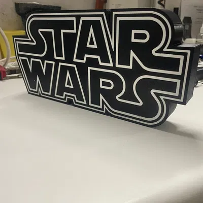Đèn LED hình logo Star Wars với thiết kế hai màu