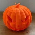 Đèn bí ngô Halloween với đáy phẳng và nắp mỏng - Thumbnail 1