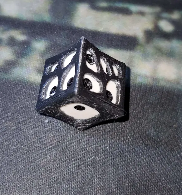 Xúc xắc xương d6 với khoảng trống 16mm - Image 2