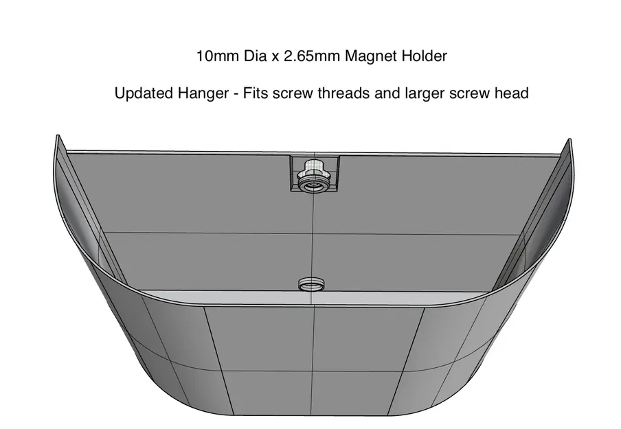 Thùng rác Bambu Lab với nam châm 10mm và móc treo 3mm - Image 1