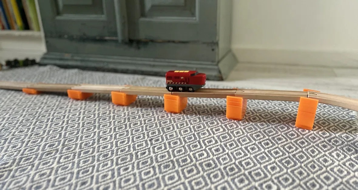 Giá đỡ dần cho đường ray tàu gỗ Brio/Ikea - Image 1