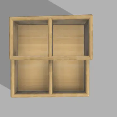 Giá để đồ dùng bàn làm việc 4 ngăn hình thang