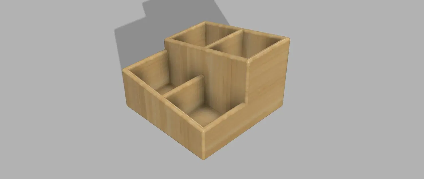 Giá để đồ dùng bàn làm việc 4 ngăn hình thang - Image 2