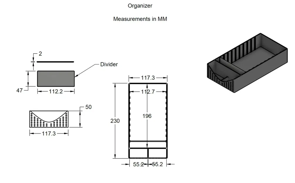 Bộ tổ chức với ngăn chia điều chỉnh linh hoạt - Image 3
