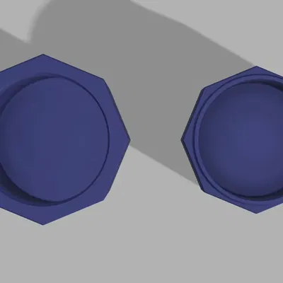 Đồ chứa hình bát giác với nắp vặn