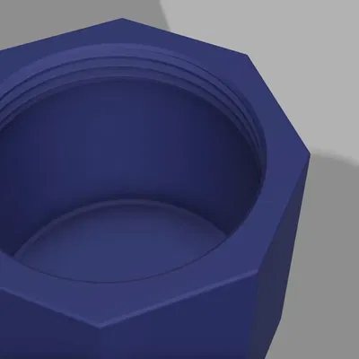 Đồ chứa hình bát giác với nắp vặn