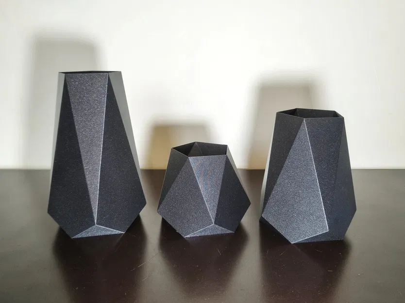 Bình hoa hình ngũ giác đơn giản với ba kích thước khác nhau - Image 1