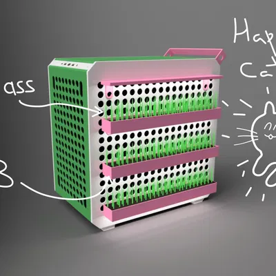 Cỏ dinh dưỡng cho mèo - Chậu cây cho CM Qube 500