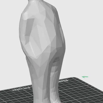 Tượng khách tham quan phong cách Low Poly