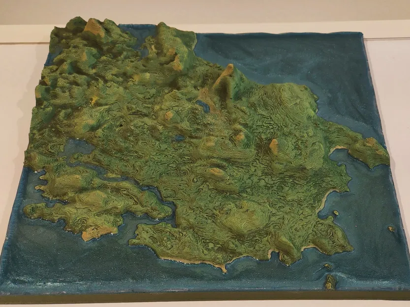 Bản đồ địa hình Victoria, BC với độ cao được mở rộng - Image 1