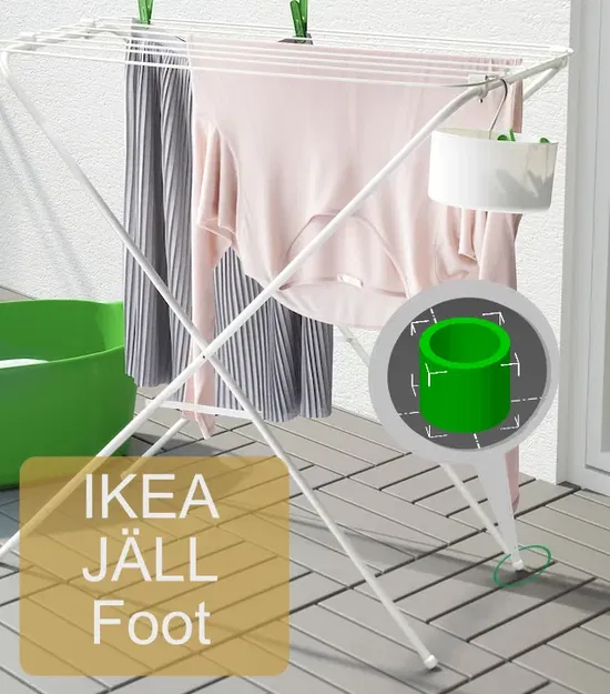 Chân thay thế Ikea JÄLL cho khung thép - Image 1