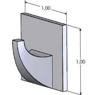 Móc treo tường phẳng 1" x 1" dùng keo hai mặt