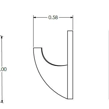 Móc treo tường phẳng 1" x 1" dùng keo hai mặt