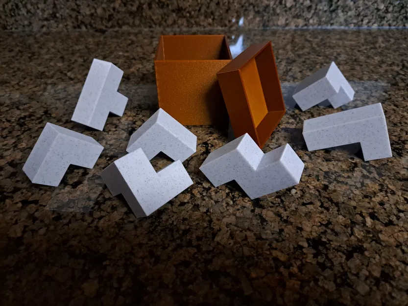 Khối xếp hình với hộp lưu trữ và 7 mảnh ghép - Image 1