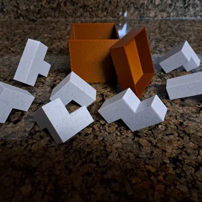 Khối xếp hình với hộp lưu trữ và 7 mảnh ghép