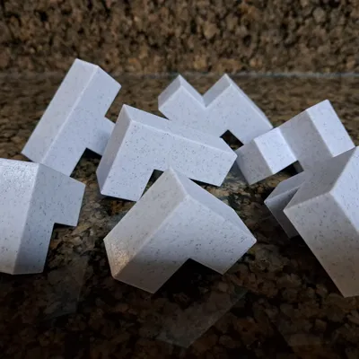 Khối xếp hình với hộp lưu trữ và 7 mảnh ghép