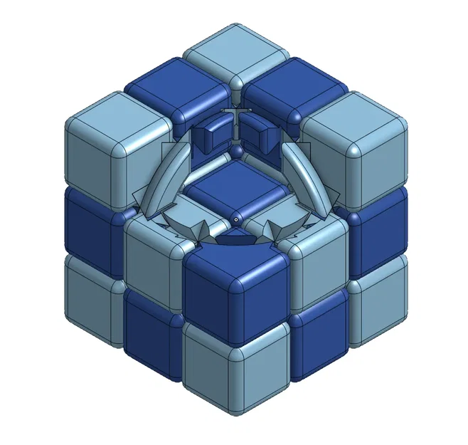 Cube Rubik in Place đa vật liệu cho máy in Prusa XL - Image 1