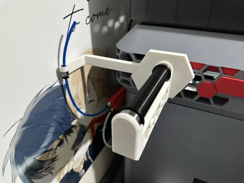 Giá đỡ cuộn filament HEX đơn giản với hướng dẫn ống PTFE - Image 1