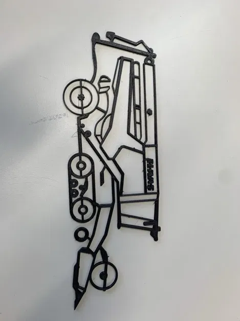 Silhouette nghệ thuật tường máy gặt Claas Lexion 5500 - Image 1