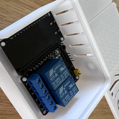 Vỏ hộp cho bảng ESP32 và relay đôi