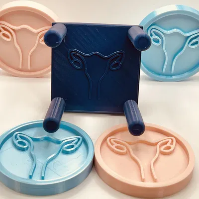 Giá đỡ và lót ly hình tử cung cho văn phòng phụ nữ