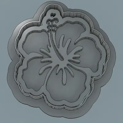 Khuôn cắt và con dấu bánh quy hình hoa dâm bụt