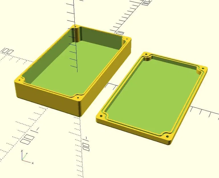 Vỏ chống nước hình chữ nhật tùy chỉnh bằng openscad - Image 1