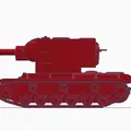 Xe tăng KV-2 chi tiết cho mô hình tabletop - Thumbnail 3