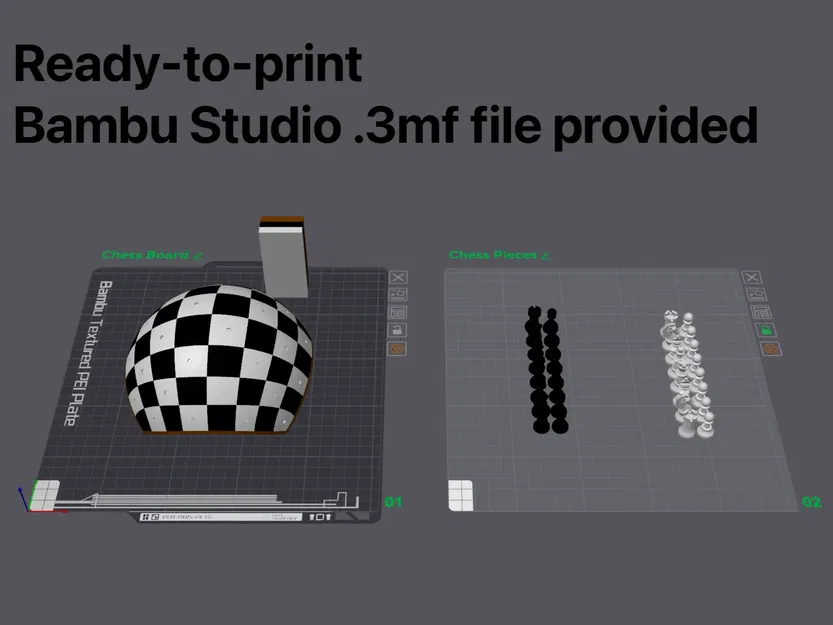 Bàn cờ vua cầu vồng hình cầu in 3D - Image 2