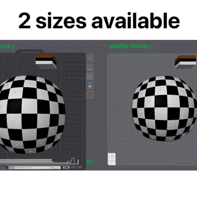 Bàn cờ vua cầu vồng hình cầu in 3D