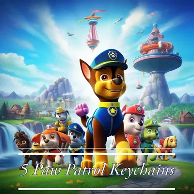 Móc khóa Paw Patrol với 5 nhân vật khác nhau