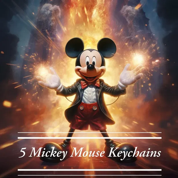 **Chìa khóa Mickey Mouse Disney với 5 nhân vật khác nhau** - Image 1